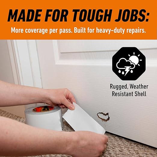 Gorilla Tape Tough & Wide, White Tape, 2.88" x 25 yd (Pack of 1) - Heavy Duty and Weather Resistant for Indoor or Outdoor