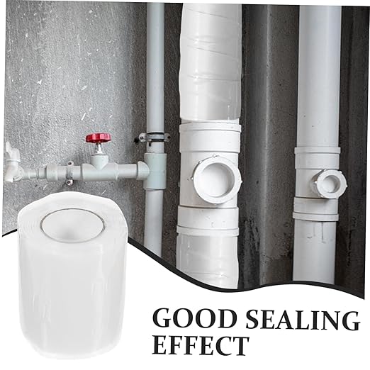 Cabilock Hose Leak Repair Tape Silicone Rubber Seal Tape White Easy to Apply Leakproof for Water Pipes Plumbers