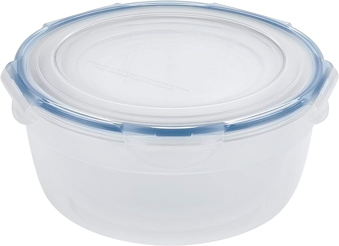 LocknLock Easy Essentials Food Storage lids/Airtight containers/Stackable, BPA Free, 6 Piece, Clear