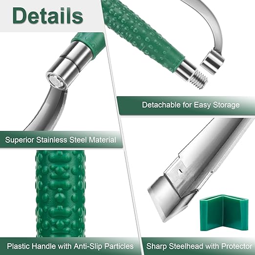 Caulk Remover Tool, Detachable Caulk Removal Tool Big Size with 5 Replacement Stainless Steelhead, Glass Glue Angle Caulking Remover Scraper for Bathroom, Shower,Kitchen, Floor, Window