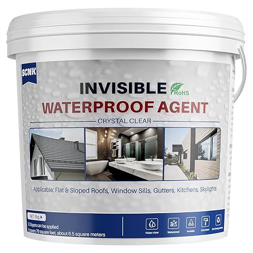 5000g Transparent Waterproof Coating Agent, SCNK Clear Waterproof Sealant, Repair Leaks Indoor and Outdoor Liquid Water Proof Sealant