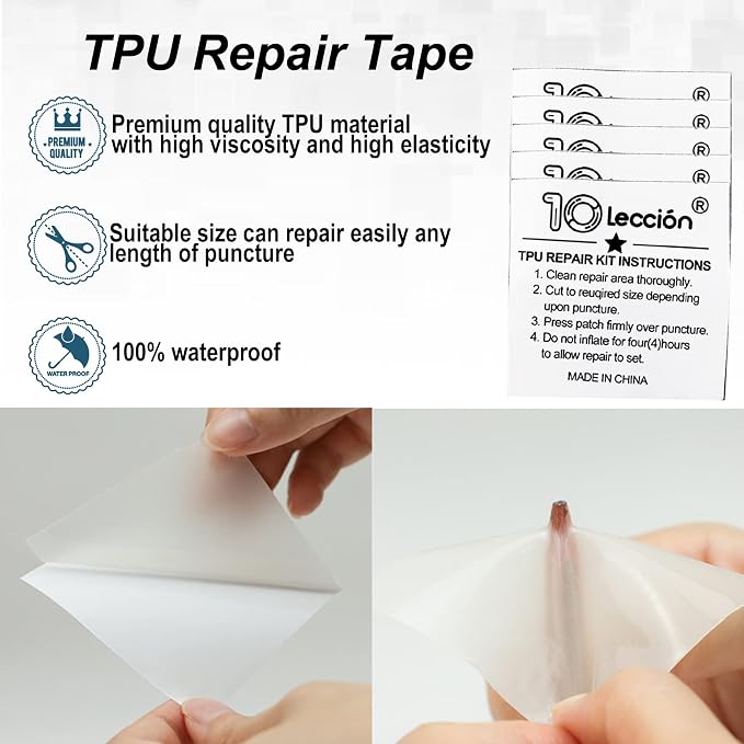 6in*7ft Inflatables Bounce House Repair Kit, Air Mattress Patch Kit, Vinyl Pool Patch Repair Kit, TPU Patch for Above Ground Pools, Tent, Canvas, Floats, Snow Tubes, Air Bed and Inflatable Decorations