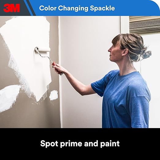 3M High Strength Color Changing Spackling Compound, 32 oz Tub, 6 Pack – Blue-to-White Drying Formula, Fast-Drying, No Shrink, Primer-Enhanced, Professional Interior and Exterior Wall Repair Compound