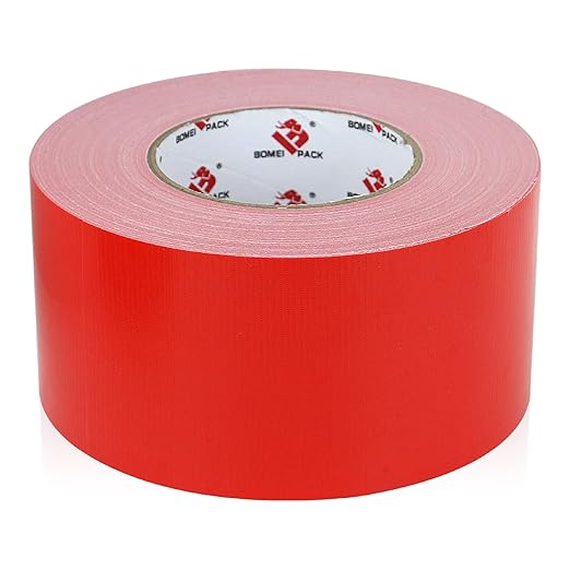 3 Inch Red Duct Tape ,Heavy Duty Duct Tape Red Colored 3 Inch x 60 Yards,9 Mil Thick Industrial Grade,Waterproof,No Residue,Strong,Flexible and All Weather,Professional for Indoor & Outdoor Use