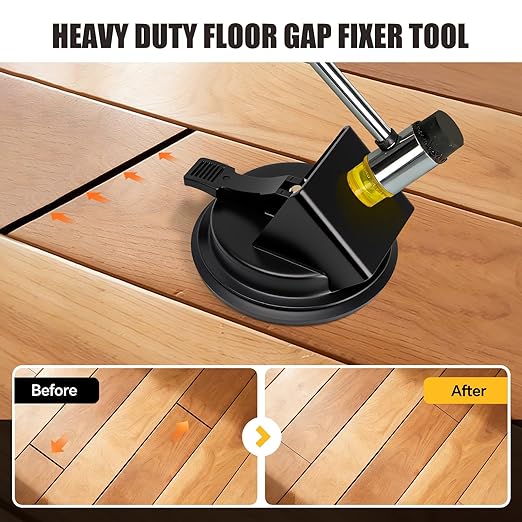 Heavy Duty Floor Gap Fixer Tool, Laminate Flooring Tool for Gap Fixing, Plank Grabber Fix Professional Floor Repair Tool with Enhanced Suction Cup, Flooring Tools for Smooth Plank, Iron(no Hammer)