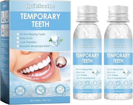 Tooth Repair Kit – 2PCS Temporary Tooth Filling, Moldable False Teeth Beads for Teeth Repair