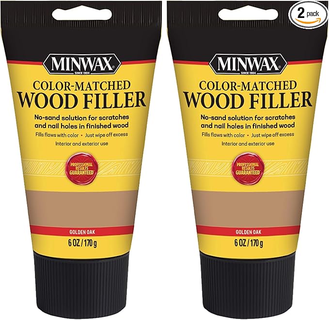 Minwax Color-Matched Wood Filler, Golden Oak, 6 oz (Pack of 2)