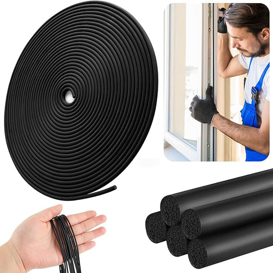 Backer Rod 1/16 Inch Rubber Caulk Saver,Foam Backer Rod for Gaps and Joints,Concrete Expansion Joint Filler,19.6 feet Length (1/16 inch *19.6 feet)