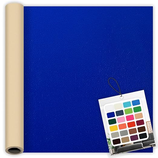 Royal Blue Leather Repair Patch, 39.3 x 19.6 Inch Self Adhesive Leather Repair Tape, Large Vinyl Leather Repair Kit for Furniture, Car Seats, Sofats, Couch, Office Chair