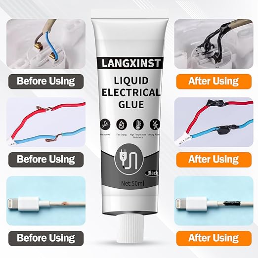 Liquid Electrical Tape,Liquid Insulating Waterproof Quick-Drying Curing Sealant, Insulating Electrical Tape Adhesive, Quick-Drying Liquid Electrical Tape for Cables (Black)