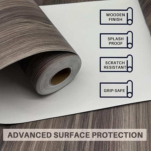Wood Grain Peel and Stick Floor Tiles – 11.8” Width, Full Roll Length of 394" – Versatile Design for Any Space, Self Adhesive Vinyl Flooring, Waterproof and Non-Slip Features