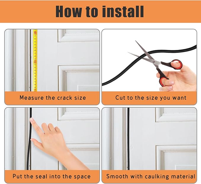Backer Rod 3/8 Inch,Black Foam Caulk Saver for Gaps and Weather Stripping Door Seal, 20 Ft Concrete Expansion Joint Filler