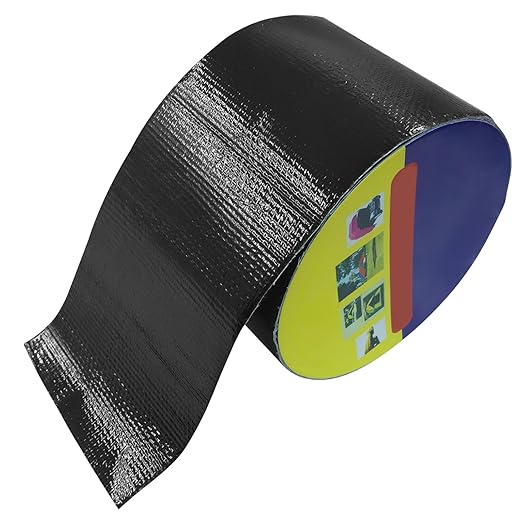 Waterproof Repair Tape, UV-Proof Multi-Surface Instant Seal Patch Repair for RV Awning, Boat Cover, Tent, Tarp & Canvas (3 Inch x 24.6FT, Black)