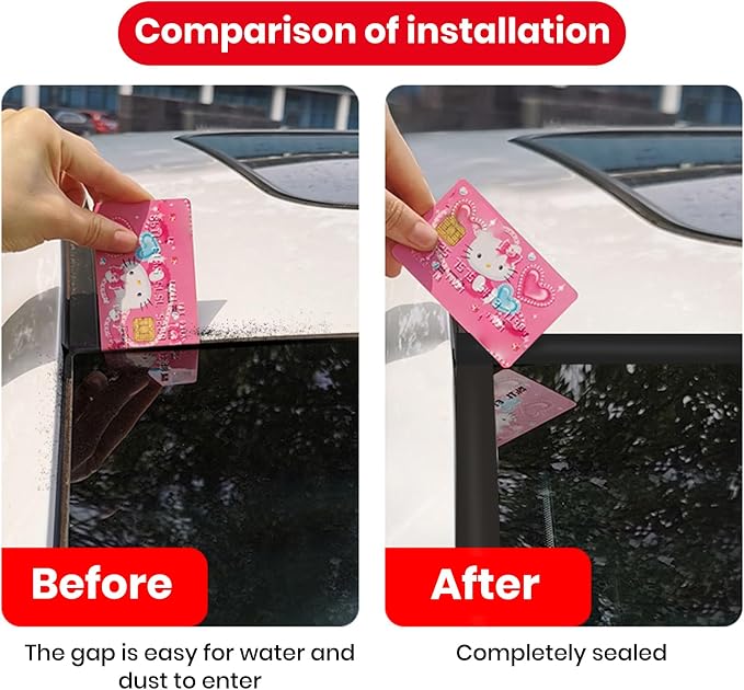 16.4Ft T Shape Sunroof Sealing Strip Windshield Rubber Seal Car Weather Stripping Trim for Car Front Rear Windshield, Molding，Tailgate Adhesive Rubber Seal Strip (30mm)