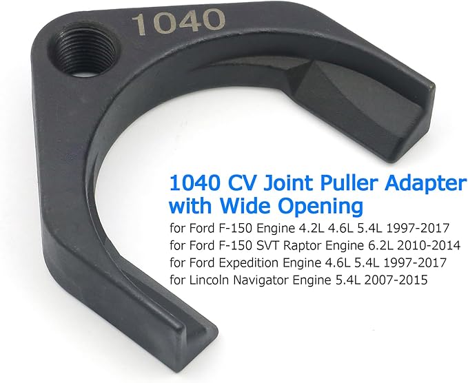 Efficient 1040 CV Joint Puller Adapter - 63mm Wide Opening, Carbon Steel Inner Axle Removal Tool, Front Wheel Drive Axle Pulley Attachment Adapter