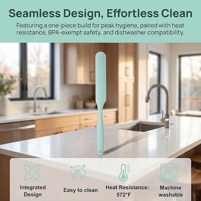5Pcs Silicone Jar Spatulas Set, Non-Stick Heat Resistant Jam Spreader, Heat Resistant 572°F, Food-grade Cream Spatulas, Flexible Kitchen Scraper Tools for Mixing, Baking, and Cooking