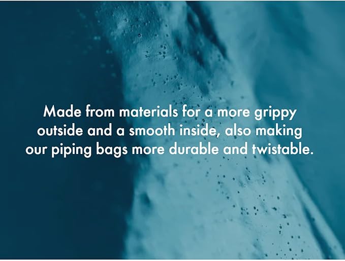 Kee Seel Ultra Disposable Pastry Bags, Piping Bag with Textured Non Slip Outer Surface, Smooth-Flow Interior, Easy Tear Perforation, Convenient Dispenser Box, 21-Inch, Clear - 72 Pack