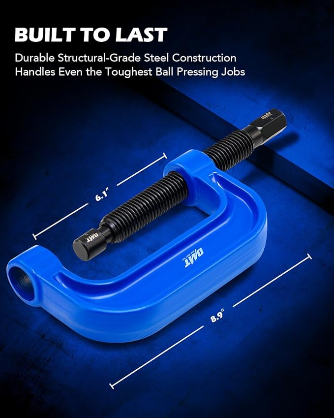 Orion Motor Tech Ball Joint Press Kit, 21pc Master Ball Joint Removal Tool, Upper and Lower Ball Joint Remover with C Frame, Heavy Duty Brake Anchor Pin U Joint Ball Joint Press Tool for 2WD 4WD Cars