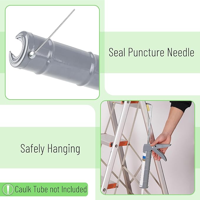 Bates- Caulking Silicone Gun, 10:1 Thrust Ratio, Hand Caulking Guns, No Drip