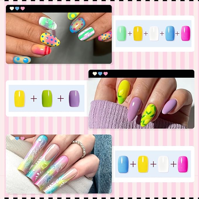 12 Color Patting Nail Gel Polish Kit, Ombre Painting Gel Palette with Brush & Silicone Patting Pen & Nail Art Stickers - UV/LED Curing for Gradient Nails, Beginner Friendly DIY Manicure Set