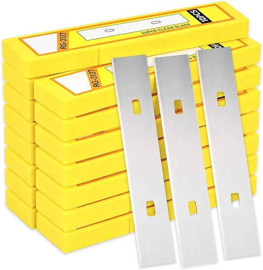 4 Inch Scraper Blades,150 PCS Razor Scraper Replacement Blade 4" for Floor,Glass,Wall, Heavy Duty Cleaning