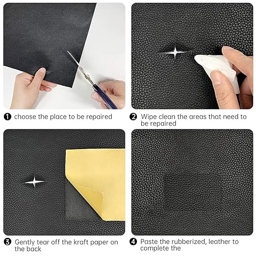Leather Repair Patch Tape Yellow 3 x 60 inch Self Adhesive Leather Repair Tape for Furniture, Car Seats, Couch, Sofa, Office Chair, Vinyl Repair Kit