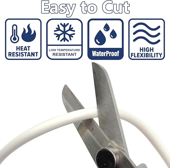 20 FT Backer Rod 1/4 inch, White Rubber Caulk Saver, Concrete Expansion Joint Filler, Weather Strip Seal for Gaps and Joints