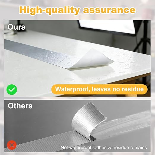 2-Pack Silver Heavy Duty Duct Tape Strong Adhesive, 2 Inch x 60 Yd, Duct Heavy Duty Waterproof All Weather Gray Duct Tape, Duct Tape Bulk for Outdoor Use