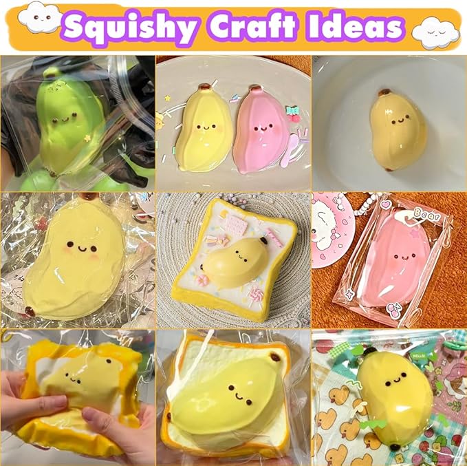 Fruit Squishy Craft Set Liquid Silicone Banana Silicone Mould Colour Paste