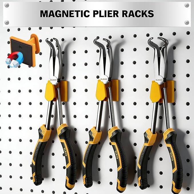 3-Piece 11" Hose Gripper Plier Set, Long Reach Hose Gripping Pliers, 5/16-Inch, 1/2-Inch, 3/4-Inch Diameter, Spark Plug Boot Removal Pliers, Serrated Jaws for Hard to Reach Tight Spaces