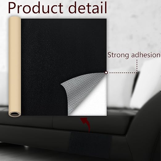 Olive Green Leather Repair Patch, 39.3 x 19.6 Inch Self Adhesive Leather Repair Tape, Large Vinyl Leather Repair Kit for Furniture, Car Seats, Sofats, Couch, Office Chair