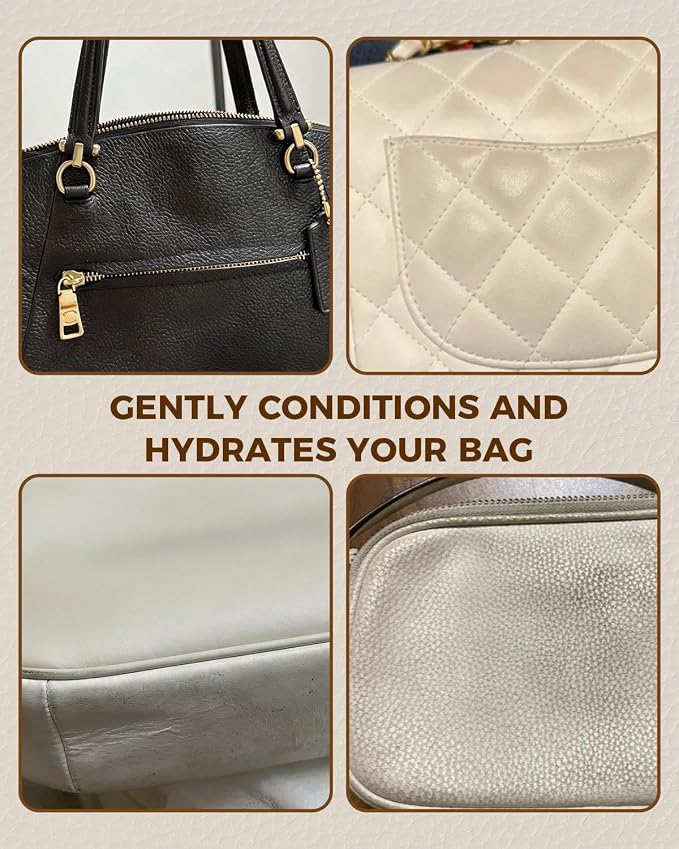 Leather Moisturizer Conditioner Kit for Coach, Deep Nourishing Care for Coach Handbags, Prevent Dryness and Cracking, for Wallets, Purses and Other Luxury Bags