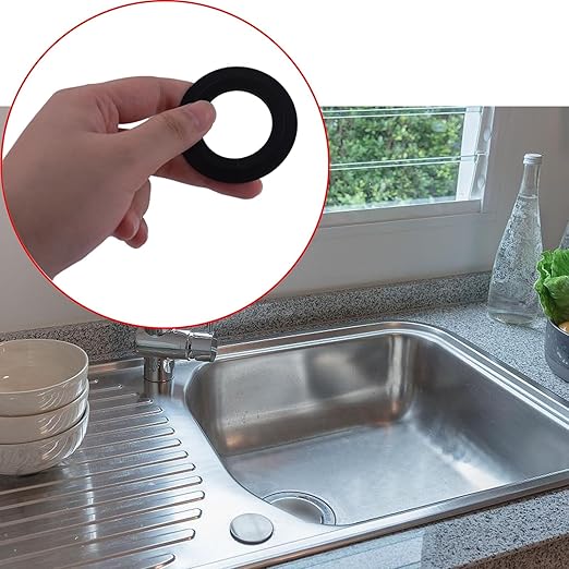 5 Pack Sink Drain Bracket Seal Ring, Kitchen Sink Drainer Rubber Washe Replacement Kit for Bathroom Sink Bathtub Drain Plug