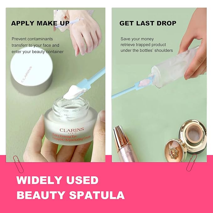 Beauty Spatula, 5 Pcs Small Spatula Mini Spatula for Cosmetics Lotion Makeup Spatula, Every Drop Tiny Spatula for Makeup and Kitchen Jar, Wax Waxing Body Hair Removal spatula