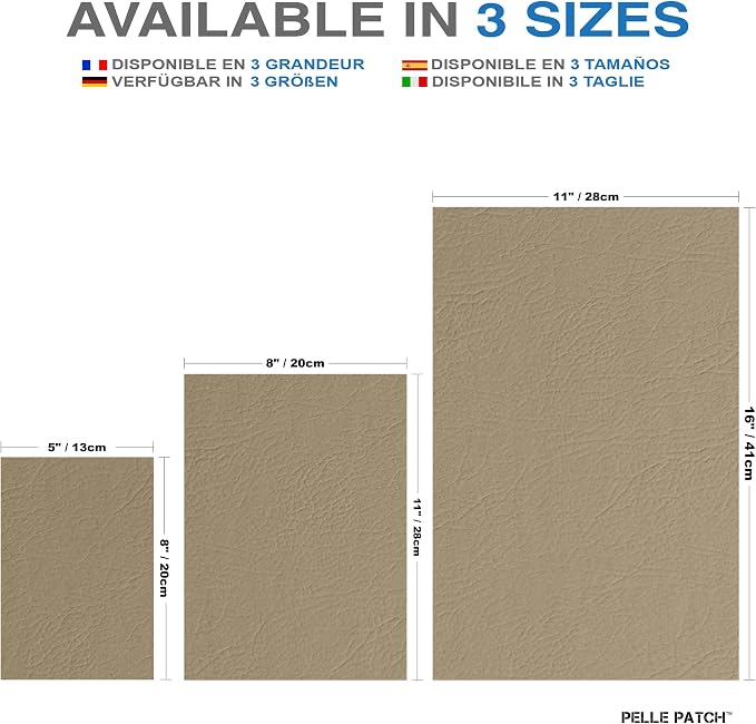 Beige Leather Repair Kit - 25 Colors Available - Original 11x16 - Beige