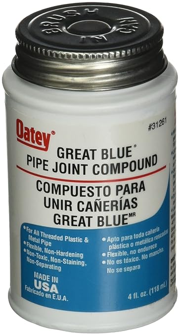 Oatey 31261 Great Pipe Joint Compound, 4 Fl. Oz, Blue