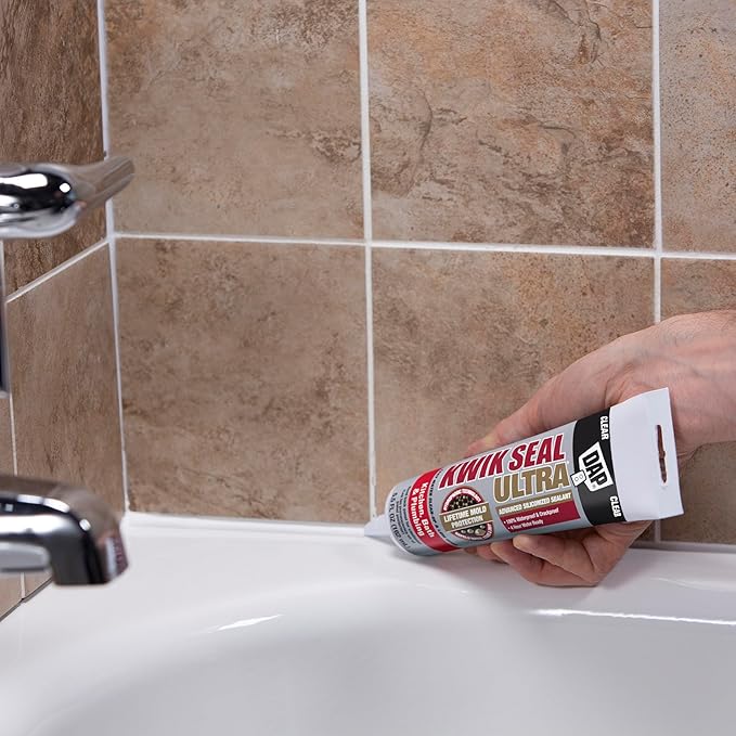 Kwik Seal Ultra Advanced Kitchen and Bath Siliconized Sealant, Clear, 5.5 Oz (7079818915)