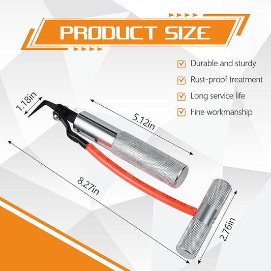 Windshield Removal Tool, Car Window Removal Tool with T-Handle, Professional Automotive Glass Remover Blade, Windscreen Knife Cutter, Car Accessories for Window Replacement & Repair