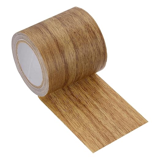 uxcell Wood Grain Repair Tape, 2.2" x 15ft Self Adhesive Wood Grain Colored Duct Tape Waterproof Repair Patch for Furniture Floor Scratch Fix, Baseboards, DIY Decor, Brown Pine