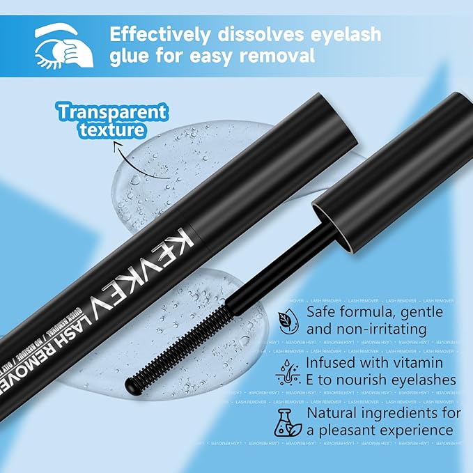 KEVKEV Lash Remover For Lash Extensions 5ml Lash Cluster Remover Oil Texture Lash Remover Gentle Quick Removal,No Residue,Clear Lash Glue Remover DIY Lash Extension Remover at Home