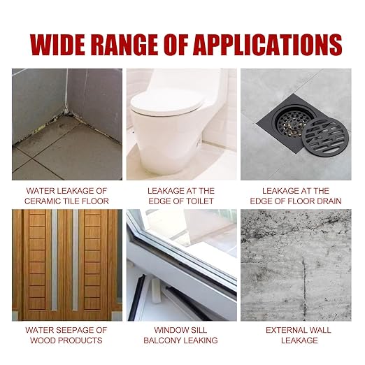 Leak Repair Coating Waterproof Glue, Efficient Leak Prevention, Flexible Waterproof Adhesive, Suitable for Seam Seepage, Window Sill Seepage, Bathroom Seepage, Roof Seepage