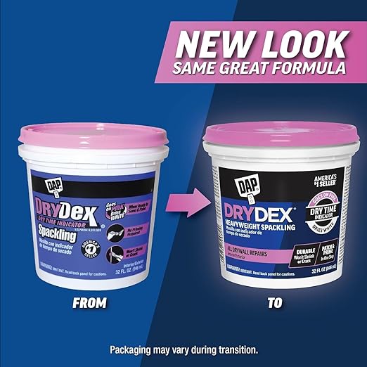 1 qt DAP 12330 DryDex Interior/Exterior Spackling- Pack of 2