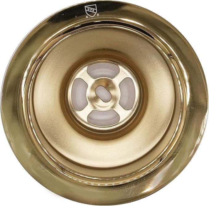 Westbrass CO2165S-01 COMBO PACK 3-1/2" Post Style Large Kitchen Sink Basket Strainer and Waste Disposal Drain Flange with Basket Strainer, Polished Brass
