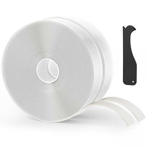 Butyl Tape 1/2" x 30 Ft White – Non-Hardening Waterproof Sealant Tape for RV Window Glazing, Roof Leak Repair, Pipe Plumbing Fixtures & EPDM Roof Patching – Premium Butyl Caulk Tape (2 Pack)
