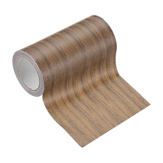 PATIKIL Wood Grain Tape 3.9" x 15 Ft, Self-Adhesive Wood Texture Repair Tape Realistic Wood Effect Contact Paper Patch for Furniture Cabinets Floor Walls Home Decoration, Dark Brown Oak
