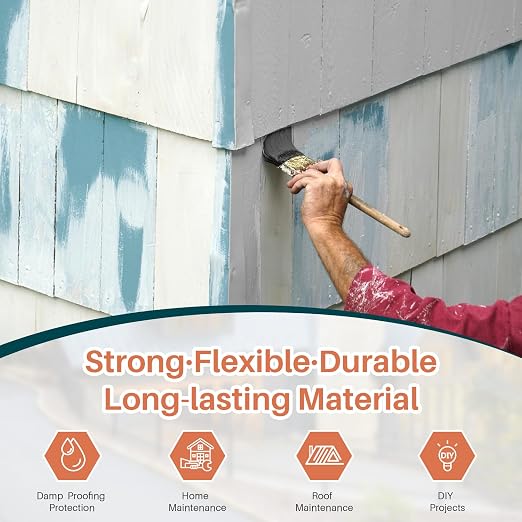 Tkaimy Polyurethane Waterproof Sealant 175oz(5kg), Grey, Fix Leaks & Cracks | Waterproof seal. Stops leaks. Preserves original look. Easy brush, roll, or spray application.