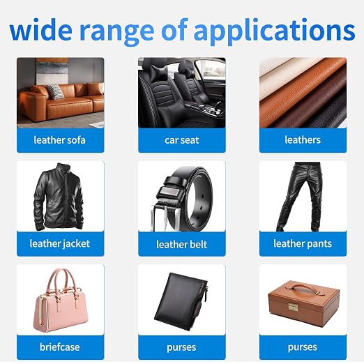 Leather Glue,Permanent，Adhesive Clear,Strong, Waterproof，for Sofas, Car Seats, Purses, Professional Leather Repair and bonding, 2 oz.