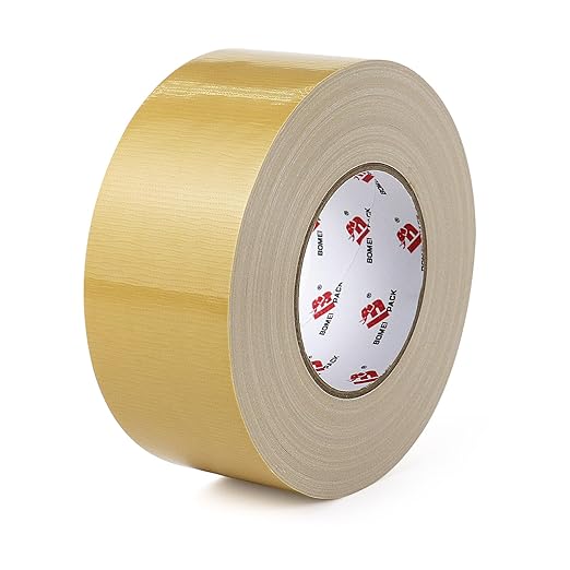BOMEI PACK Tan Brown Duct Tape,2 Inch x 60 Yards,9Mil Thick Heavy Duty Light Brown Duct Tape,Waterproof and Tear by Hand,Industrial Grade,Residue Free,Flexible and All Weather-Value for Repair