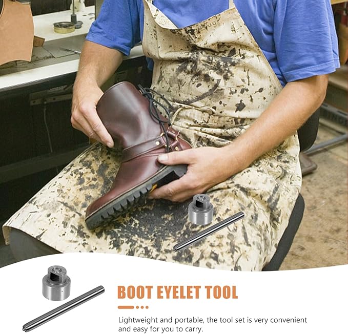Boot Eyelet Repair Kit with Shoelace Buckle Installation Tool Lightweight Portable Gear Repair for Hiking Boots and Outdoor Accessories
