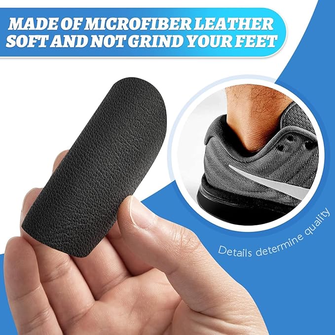 16Pair Shoe Hole Repair Patches, Self-Adhesive, Microfiber Leather, for Sneakers, Leather Shoes, High Heels, Black